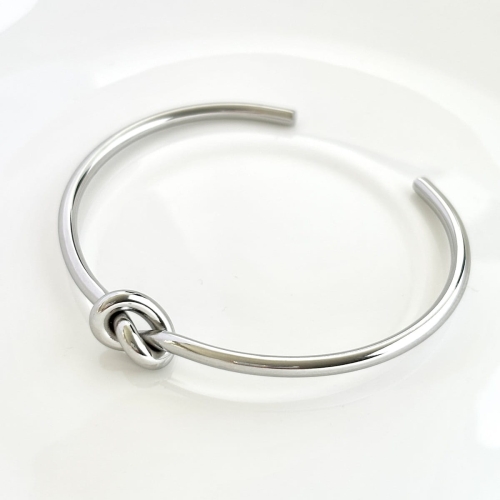 Bransoletka srebrna stal chirurgiczna supeł drut