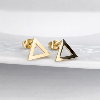 Kolczyki stal chirurgiczna trójkąty 316L