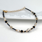 Bransoletka z koralików kamień naturalny jaspis dalmatyński