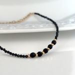 Bransoletka z koralików agat czarny kamień naturalny