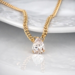 Naszyjnik stal chirurgiczna łańcuszek kamień cyrkonia 