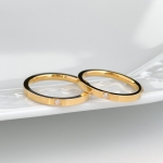 Pierścionek obrączka stal chirurgiczna cyrkonia złota